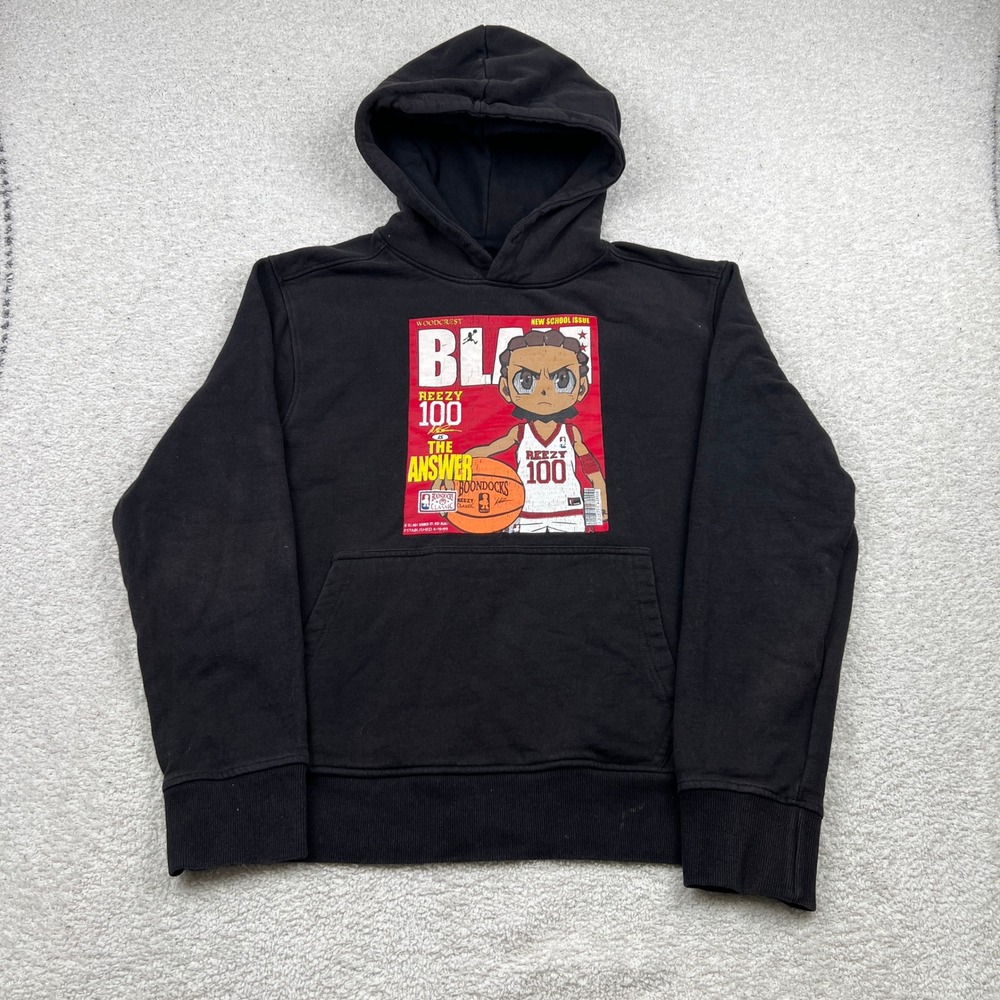 The Boondocks Riley Freeman Reezy 100 Graphic Hoodie Mens Black Streetwear L